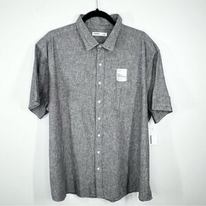 NWT Sonoma The Perfect Length Standard Fit Linen Blend Button Up Shirt XXL